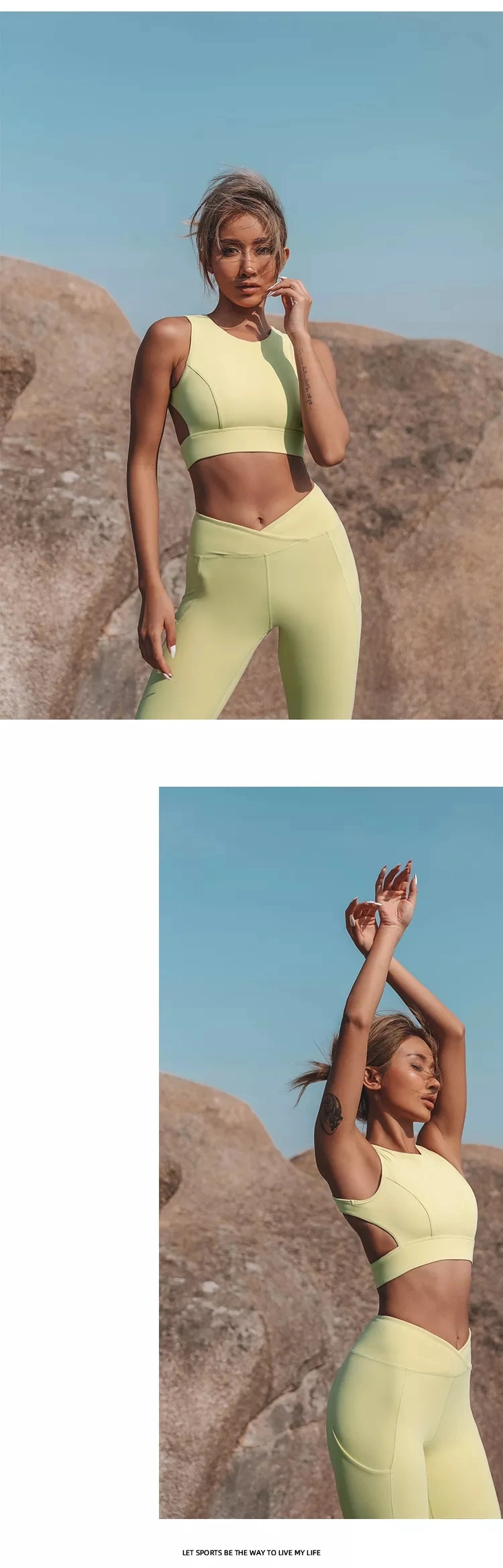 Original Designs Sporstwear Women′s Yoga Fitness Gym Set Breathable Squat Proof Yoga Wear Leggings