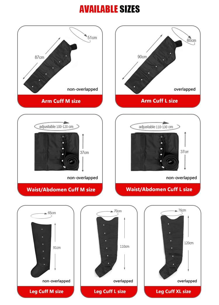 Air Recovery Compression 8 Chambers Boots Leg Compression Device