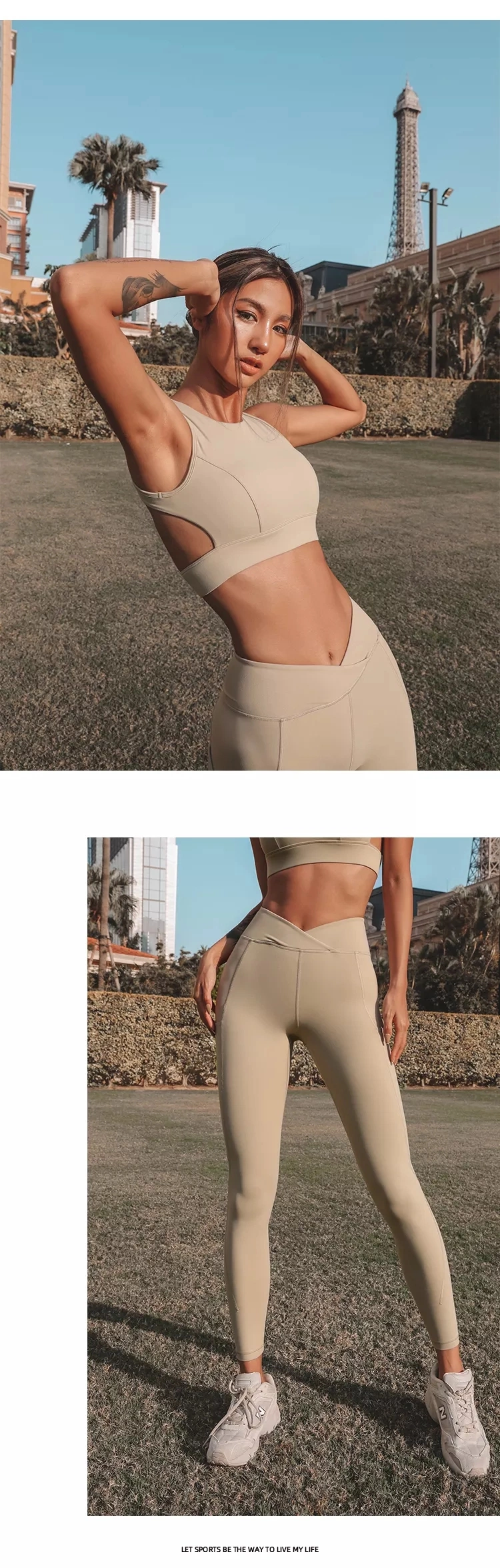 Original Designs Sporstwear Women′s Yoga Fitness Gym Set Breathable Squat Proof Yoga Wear Leggings