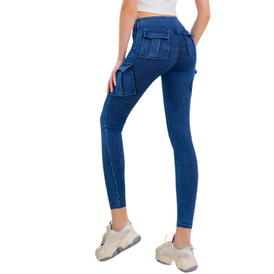 Pantalon de Yoga imprimé femme collants de Compression en Jean Jean vêtements de sport Leggings